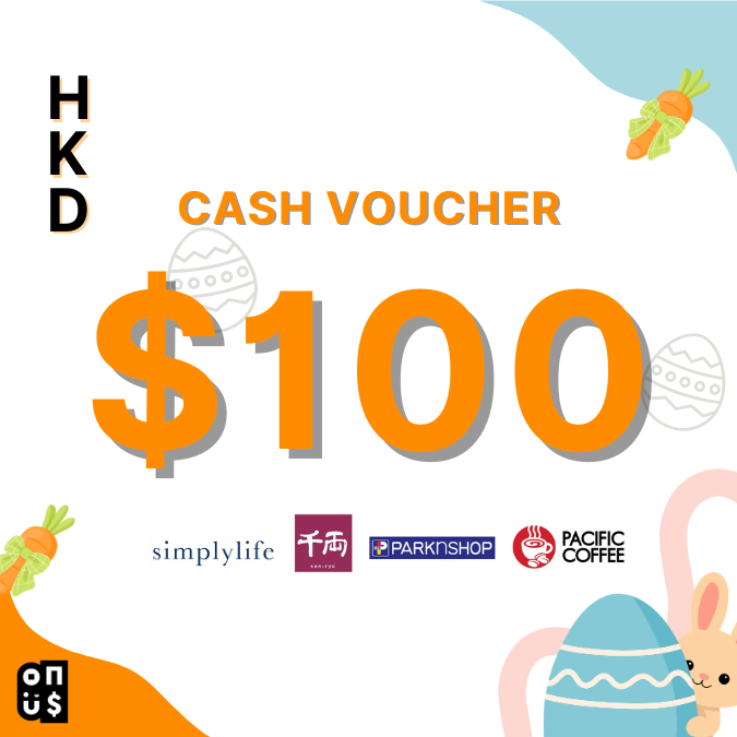 HKD 100 Cash Voucher | simplylife, sen-ryo, Pacific Coffee, PARKnSHOP 