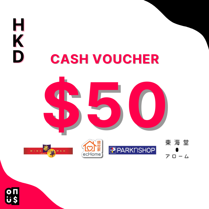 HKD 50 Cash Voucher | PARKnSHOP, Wing Wah Cake Shop, ecHome, Arome Bakery